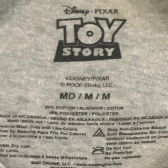 Toy Story Chinese New Year Of The Hamm Piggy Gray Disney RARE Mens Shirt Pixar M - Picture 3 of 5